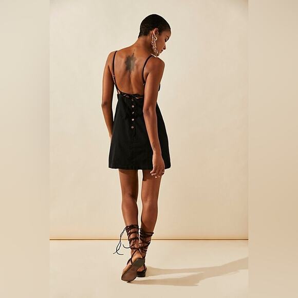 Free People Black Little Loca Mini Size Large - Picture 2 of 11